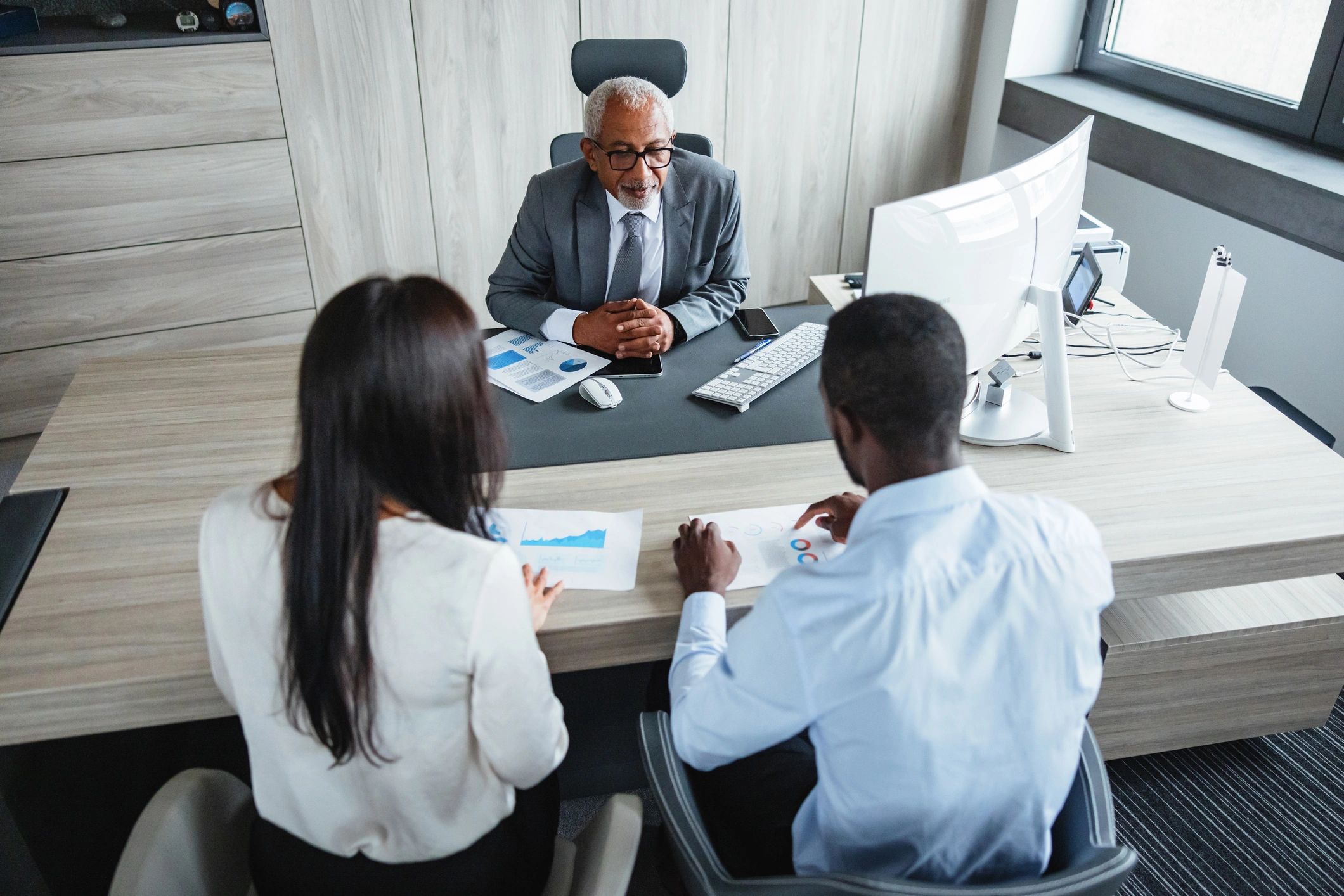 Business professionals in a strategy meeting