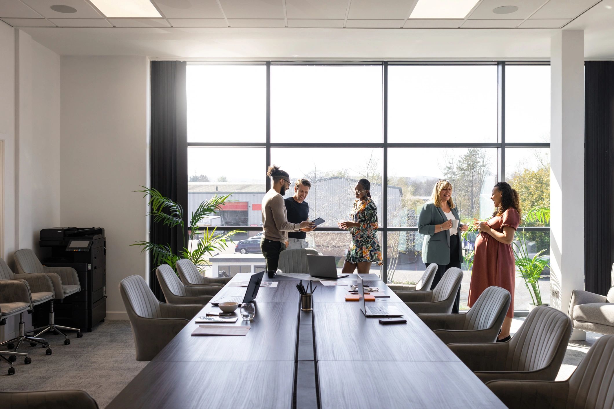 Professional office meeting in a modern conference room